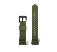 MBUIOPJ Compatible With Tissot Racing T115 Series Special Double Notch Watch Strap T115.417 Sports Silicone Rubber Men's Watch Chain Watchband 22mm(06 green-black)