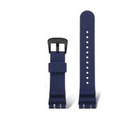 MBUIOPJ Compatible With Tissot Racing T115 Series Special Double Notch Watch Strap T115.417 Sports Silicone Rubber Men's Watch Chain Watchband 22mm(07 blue-black)