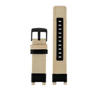 MBUIOPJ Correa de reloj de nailon de lona compatible con G-SHOCK GST-W120L S130L S310 GST-B100 Correa de reloj transpirable con muesca Accesorios for hombres Herramientas de 24 mm(Khaki black)