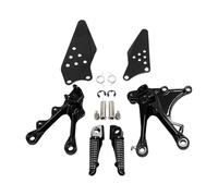MBUIOPJ Soporte de estriberas for reposapiés Delantero del Conductor Compatible con Motocicletas Kawasaki Ninja ZX6R 2005-2008 ZX636 2005-2006(Noir)