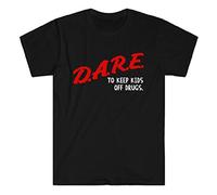 MBWECWS Dare to Keep Kids Off Drugs Men's Black T-Tshirts Camisetas y Tops Size S to(X-Large)