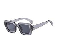 MBXLDGFD Gafas de sol cuadradas 2025 para mujer, gafas de sol a la moda, sombras azules y verdes, UV400, marco de lente transparente para hombre, Gris Gris, talla única
