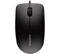 Cherry MC 1000, Ratón de Oficina con Cable, Sensor Óptico (1200 PPP), 3 Botones, Diseño Simétrico para Zurdos y Diestros, Certificado GS, Negro