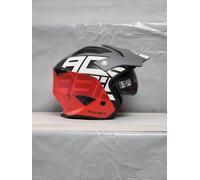 MC Acerbis Helmet Jet Aria Trial 2206 Gris neegro Rojo Mate Talla M