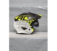 MC Casco Moto Acerbis Helmet Jet Aria Trial 2206 Negro Blanco Amarillo Talla M