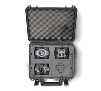 mc-cases® - Caja para Relojes con Espacio para 4 Piezas - Maletín de Viaje Impermeable y con un Cierre Seguro - Máxima protección - Fabricada en Alemania