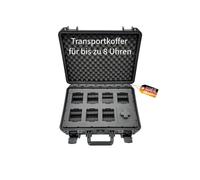 mc-cases® - Caja para Relojes con Espacio para 8 Piezas - Maletín de Viaje Impermeable y con un Cierre Seguro - Máxima protección - Fabricada en Alemania