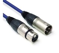 MC Keepdrum de 001 x XBL Micrófono Cable 10 m azul XLR Female/XLR Male + Velcro de presilla