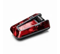 MC MOTOPARTS Calcomanía protectora de fibra de carbono forjada roja compatible con auriculares Bluetooth Cardo Packtalk Edge y Neo, calcomanía brillante de vinilo troquelado de precisión