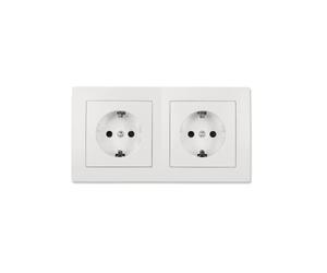 MC POWER - Enchufes de pared | Flair | Set Beginner 2S 3 piezas | blanco mate