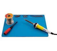 MC POWER - Esterilla de soldadura de silicona ESD | LM-11 | Base para mesa de trabajo 28 x 20 cm, alfombrilla para manualidades, base de soldadura, resistente al calor, antiestática, con