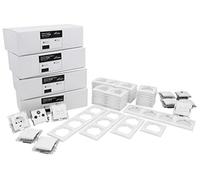 MC Power Flair - Juego de enchufes e interruptores para pared, 100 piezas, color blanco mate