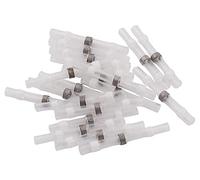 MC Power - Juego de 20 conectores termorretráctiles con estaño para soldar, impermeable, 1,7 mm de diámetro, color blanco, conexión rápida y segura