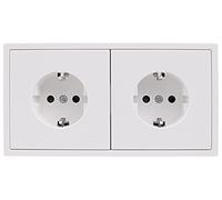 MC POWER - Juego de enchufes | SHALLOW | Beginner 2S Profi | 3 piezas, conector de sujeción, blanco, mate, 1535365
