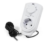 MC POWER - Termostato de enchufe para control de climatización | TCU-440 | 5-30 °C, máx. 3.500 W, 230 V/16 A, sensor de temperatura | Control de aire acondicionado y calefacción sin necesidad de