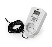 MC POWER - Termostato de enchufe | TCU-540 | Climatizador 5-30°C, 3.680W 230V/16A incluido cable + sensor exterior para controlar aparatos de calefacción y refrigeración
