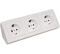 MCP 534-269 - Toma de mesa, de 3 vías, tipo F - CEE 7/3, blanco