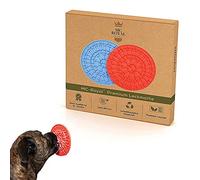 MC Royal Alfombrilla para lamer de Primera Calidad para Perros,2 Piezas, Libre de BPA, alimentador Lento con Poder de succión fiable, para el baño, el Aseo, el adiestramiento de Mascotas Rojo Azulado