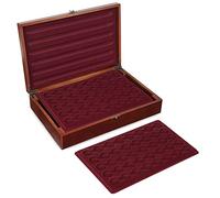 MC.Sammler Caja para monedas de madera, incluye 5 cajas para 200 monedas de 2 euros en cápsulas de hasta 31 mm (cassette sin cápsulas de monedas)