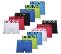 MC.TAM® Calzoncillos tipo bóxer para hombre, 95% algodón (Oeko Tex® Standard 100) Microfibra, 12 unidades, neón M