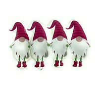 MC-Trend Juego de 4 calentadores de bolsillo, calentadores de manos para mantener calientes las manos y dedos, cojines de calor reutilizables (juego de 4 gnomos)