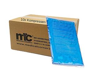 MC24 compresa fría caliente, gel, apto para microondas, 21 x 38 cm, 10 unidades