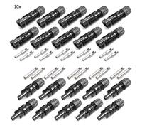 MC4 enchufe hembra enchufe solar fotovoltaico 10 pares para cable de 4 mm²...