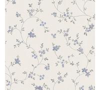 MC61025 - Maison Charme Floral Plata Gris Blanco Galerie Papel Tapiz