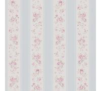 MC61051 - Maison Charme Floral, Rayas Rosa Blanca Galerie Papel Tapiz