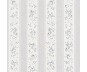MC61055 - Maison Charme Floral, Rayas AzulBlanco Galerie Papel Tapiz