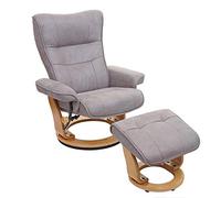 MCA Montreal - Sillón de Relax, Sillas, Sillones Individuales (Tela, Soporta hasta 130 kg), Color Gris Claro y Marrón