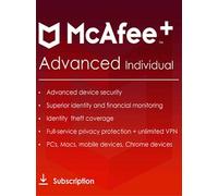 McAfee+ | Advanced (PC, Android, IOS) (Individual, 1 Year) - McAfee Key - GLOBAL