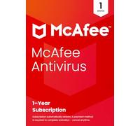 McAfee AntiVirus 2025 | Suscripción de 1 año con renovación automática | Protección de PC en tiempo real contra amenazas nuevas y en evolución | Tarjeta clave
