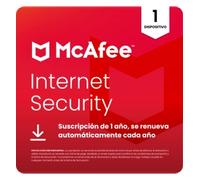 McAfee Internet Security | 1 dispositivo | 1 año | Windows, Mac, Android e iOS