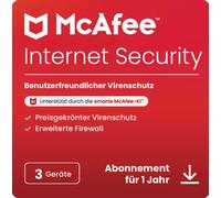 McAfee Internet Security 2026 | 1 dispositivo - 1 año de suscripción | Protección web básica y VPN