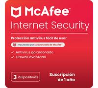 McAfee Internet Security | 3 Instalacines | Licencia Anual | Para PC, Mvil y Tablet