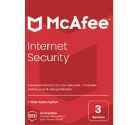 McAfee Internet Security Gift Card (1 Year / 3 Device) (PC, Android, Mac, iOS)