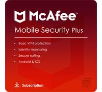 McAfee Mobile Security Plus VPN [Dispositivo ilimitado, 1 año]. Dispositivos Ilimitados / 1 Año
