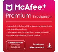McAfee Plus Premium - Individual [Dispositivos ilimitados - 1 año]