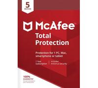 McAfee Total Protection Gift Card (1 Year/5 Devices) (PC, Android, Mac, iOS)