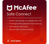 McAfee VPN Safe Connect 5 Dispositivos 1 Año