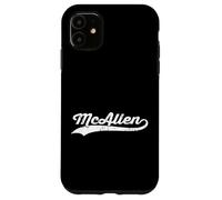 McAllen Texas Vintage Cursivo US Ciudad Nombre Retro Deportes Carcasa para iPhone 11