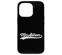 McAllen Texas Vintage Cursivo US Ciudad Nombre Retro Deportes Carcasa para iPhone 13 Pro
