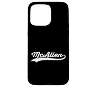 McAllen Texas Vintage Cursivo US Ciudad Nombre Retro Deportes Carcasa para iPhone 15 Pro Max