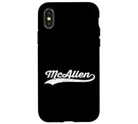McAllen Texas Vintage Cursivo US Ciudad Nombre Retro Deportes Carcasa para iPhone X/XS