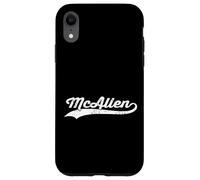 McAllen Texas Vintage Cursivo US Ciudad Nombre Retro Deportes Carcasa para iPhone XR