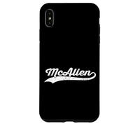 McAllen Texas Vintage Cursivo US Ciudad Nombre Retro Deportes Carcasa para iPhone XS Max