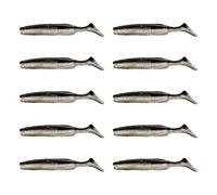 MCAOAL 10 cebos de cola de remo competitivos de cola en T, señuelos suaves para agua dulce y salada, señuelos suaves para agua dulce y salada, cebos de gusanos de agua dulce para pesca en agua salada