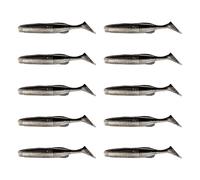 MCAOAL 10 cebos de cola de remo competitivos de cola en T, señuelos suaves para agua dulce y salada, señuelos suaves para agua dulce y salada, cebos de gusanos de agua dulce para pesca en agua salada