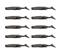 MCAOAL 10 cebos de cola de remo competitivos de cola en T, señuelos suaves para agua dulce y salada, señuelos suaves para agua dulce y salada, cebos de gusanos de agua dulce para pesca en agua salada